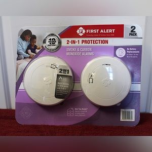 2-in-1 Protection Smoke & Carbon Monoxide Detector - 2-Pack